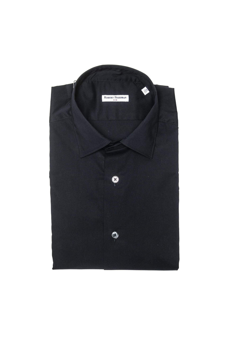 Robert Friedman Black Cotton Shirt #men, Black, feed-1, IT39 | S, IT40 | M, IT41 | L, IT42 | XL, IT43 | 2XL, IT44 | 3XL, Robert Friedman, Shirts - Men - Clothing at SEYMAYKA