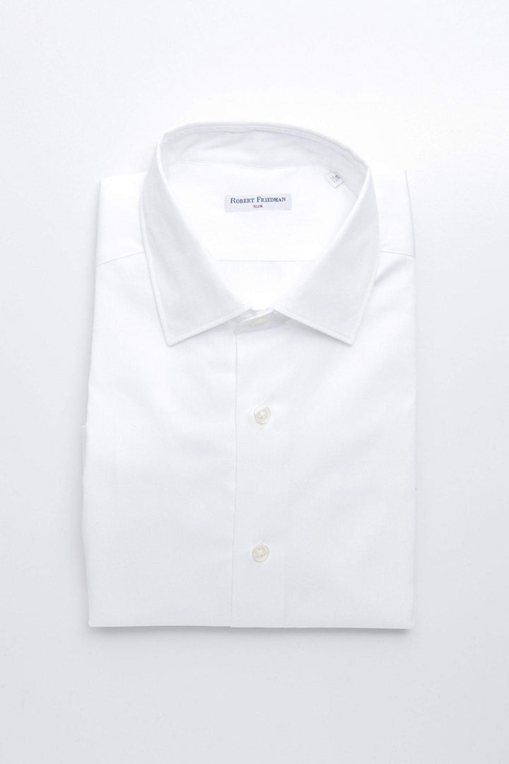 Robert Friedman White Cotton Shirt #men, feed-1, IT40 | M, IT41 | L, Robert Friedman, Shirts - Men - Clothing, White at SEYMAYKA