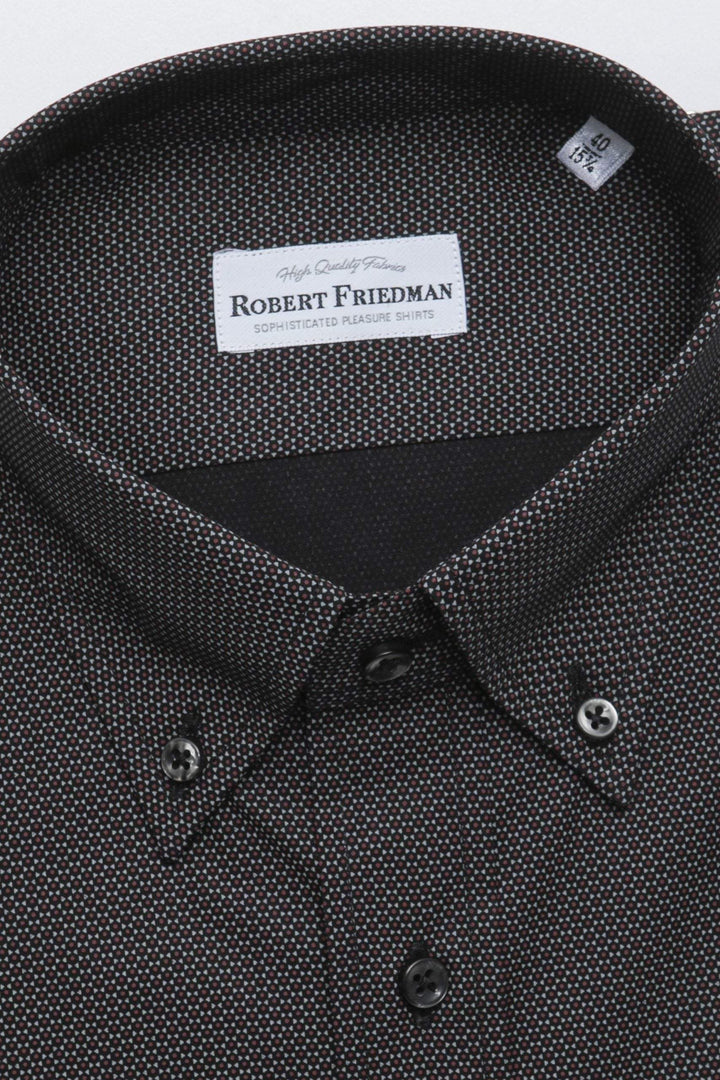 Robert Friedman Black Cotton Shirt #men, Black, feed-1, IT39 | S, IT40 | M, IT41 | L, IT42 | XL, IT43 | 2XL, IT44 | 3XL, Robert Friedman, Shirts - Men - Clothing at SEYMAYKA