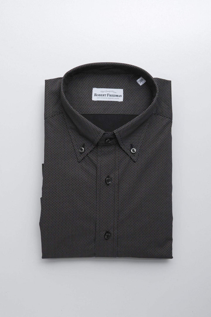 Robert Friedman Black Cotton Shirt #men, Black, feed-1, IT39 | S, IT40 | M, IT41 | L, IT42 | XL, IT43 | 2XL, IT44 | 3XL, Robert Friedman, Shirts - Men - Clothing at SEYMAYKA