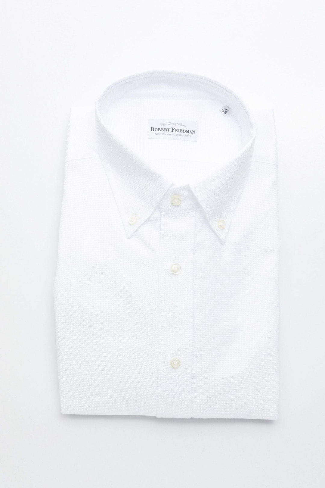 Robert Friedman White Cotton Shirt #men, feed-1, IT39 | S, IT40 | M, IT41 | L, IT42 | XL, IT43 | 2XL, IT44 | 3XL, Robert Friedman, Shirts - Men - Clothing, White at SEYMAYKA