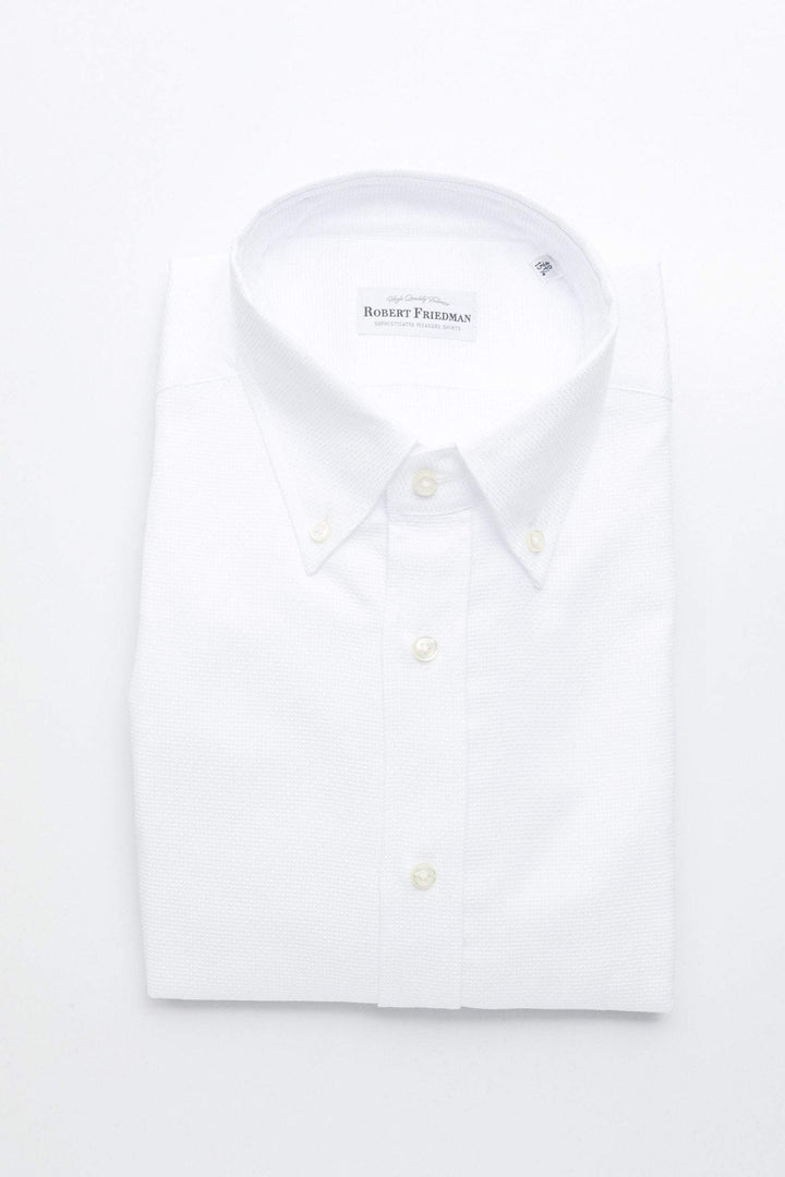 Robert Friedman White Cotton Shirt #men, feed-1, IT39 | S, IT40 | M, IT41 | L, IT42 | XL, IT43 | 2XL, IT44 | 3XL, Robert Friedman, Shirts - Men - Clothing, White at SEYMAYKA