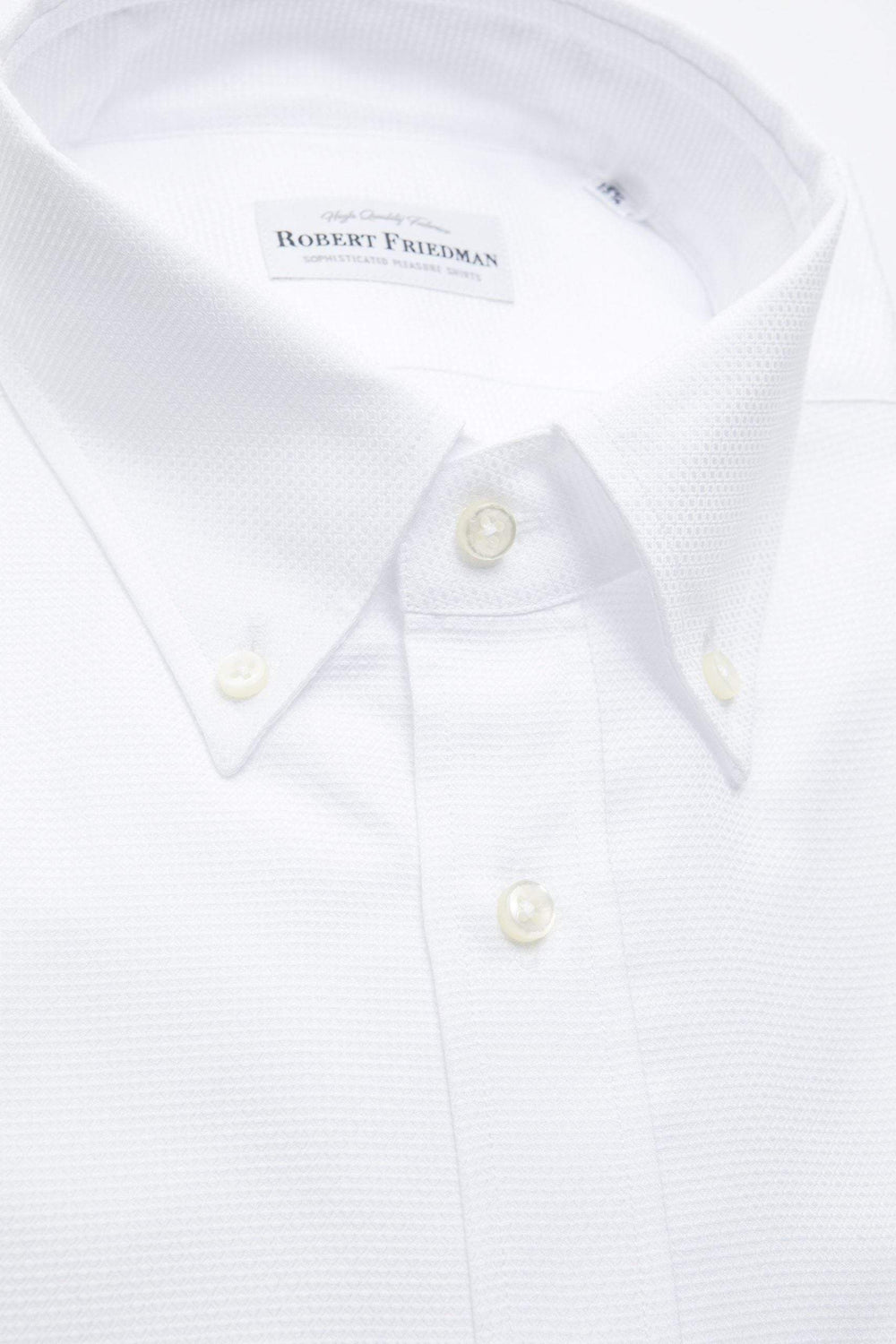 Robert Friedman White Cotton Shirt #men, feed-1, IT39 | S, IT40 | M, IT41 | L, IT42 | XL, IT43 | 2XL, IT44 | 3XL, Robert Friedman, Shirts - Men - Clothing, White at SEYMAYKA