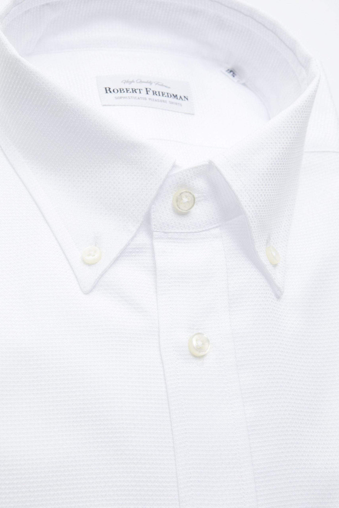 Robert Friedman White Cotton Shirt #men, feed-1, IT39 | S, IT40 | M, IT41 | L, IT42 | XL, IT43 | 2XL, IT44 | 3XL, Robert Friedman, Shirts - Men - Clothing, White at SEYMAYKA