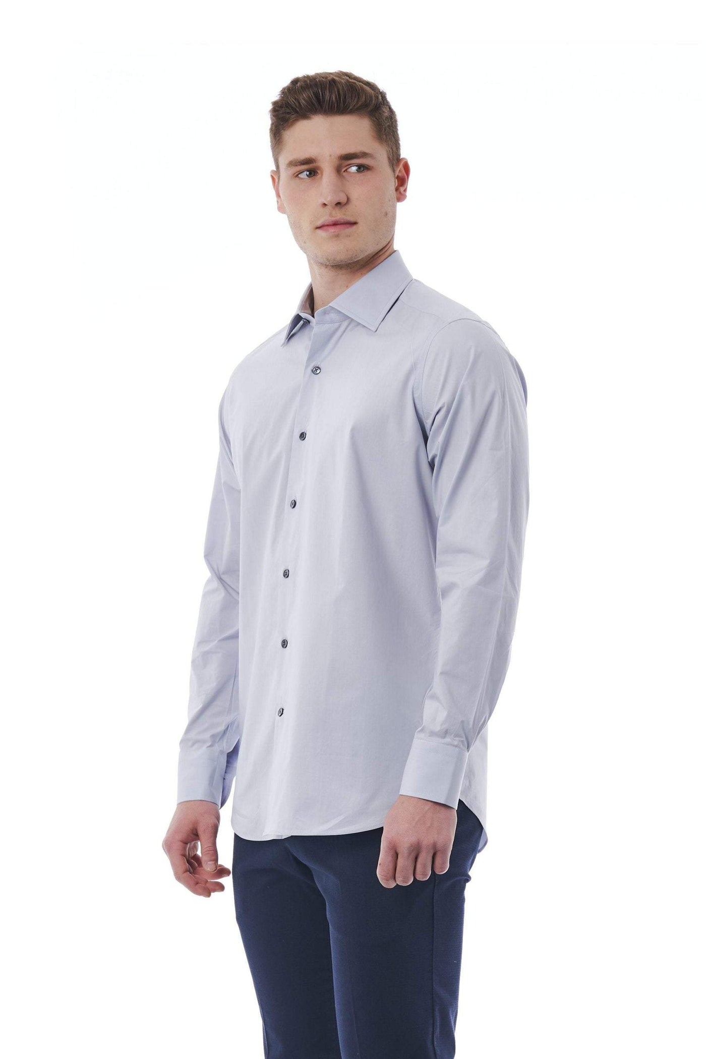 Bagutta Gray Cotton Shirt #men, Bagutta, feed-1, Gray, IT39 | S, IT40 | M, IT41 | L, IT42 | XL, IT43 | 2XL, IT44 | 3XL, Shirts - Men - Clothing at SEYMAYKA