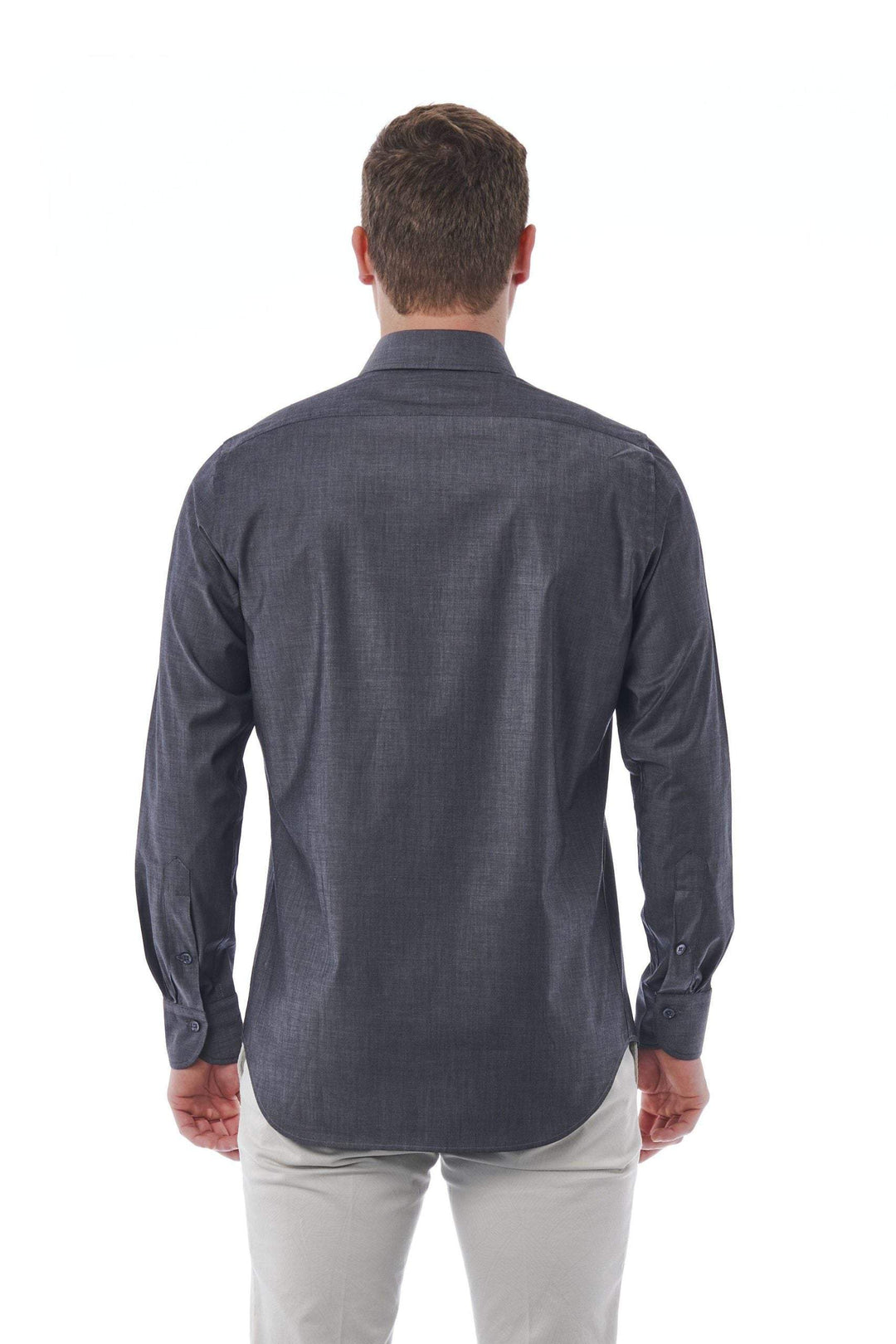 Bagutta Gray Cotton Shirt #men, Bagutta, feed-1, Gray, IT46 | S, Shirts - Men - Clothing at SEYMAYKA