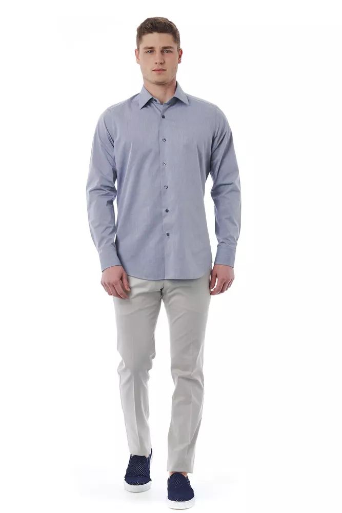 Bagutta Gray Cotton Shirt