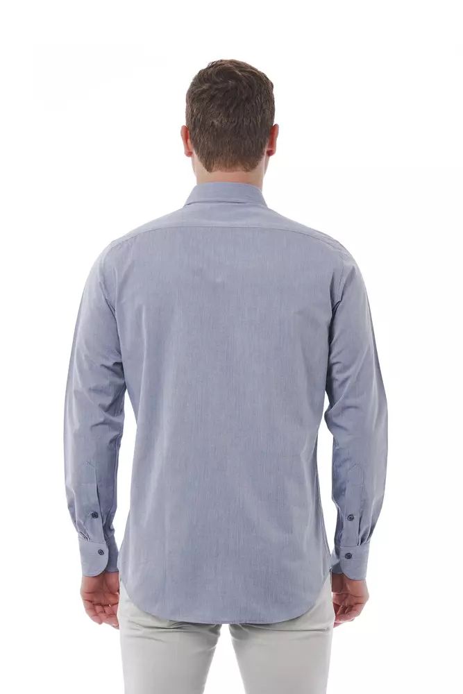 Bagutta Gray Cotton Shirt