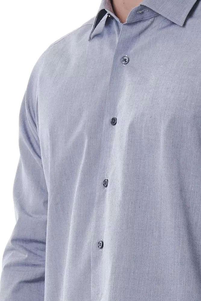 Bagutta Gray Cotton Shirt