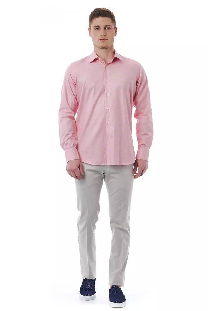 Bagutta Pink Cotton Shirt