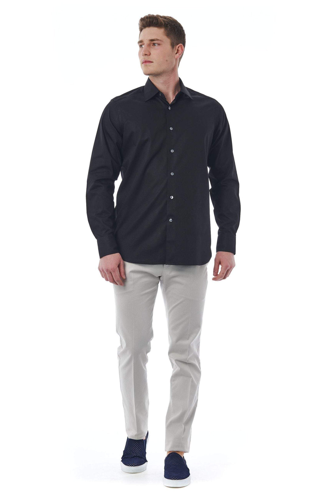 Bagutta Black Cotton Shirt #men, Bagutta, Black, feed-1, IT39 | S, IT40 | M, IT41 | L, IT42 | XL, IT43 | 2XL, IT44 | 3XL, IT45 | 4XL, Shirts - Men - Clothing at SEYMAYKA