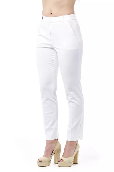 Peserico White Cotton Jeans & Pants