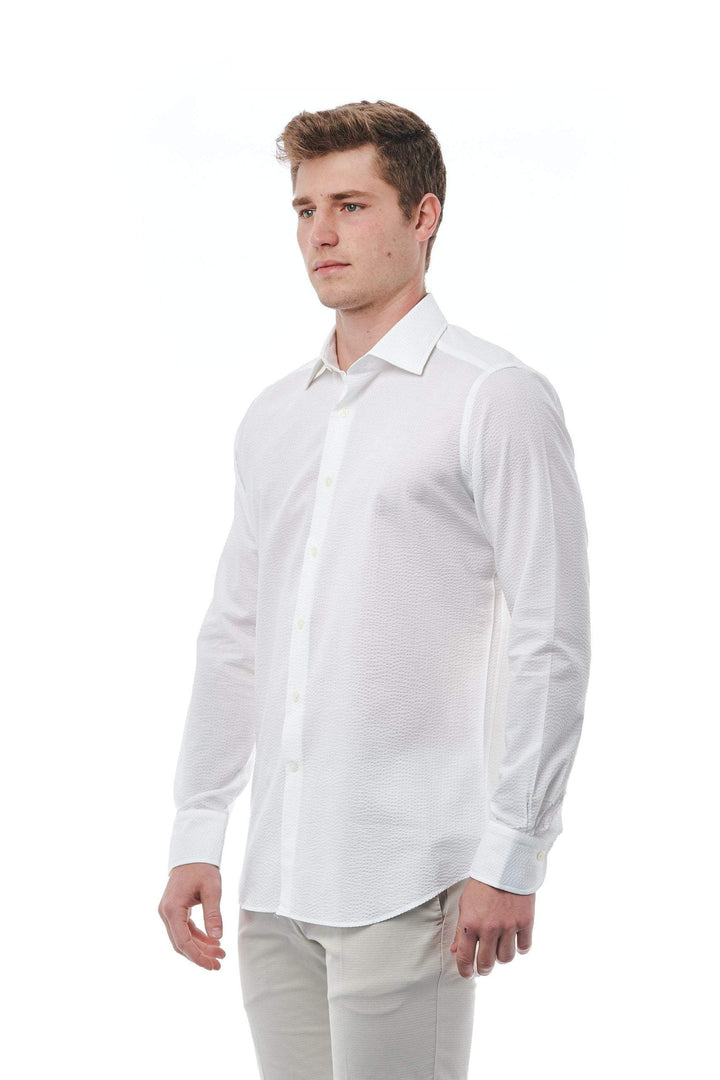 Bagutta White Cotton Shirt #men, Bagutta, feed-1, IT46 | S, Shirts - Men - Clothing, White at SEYMAYKA