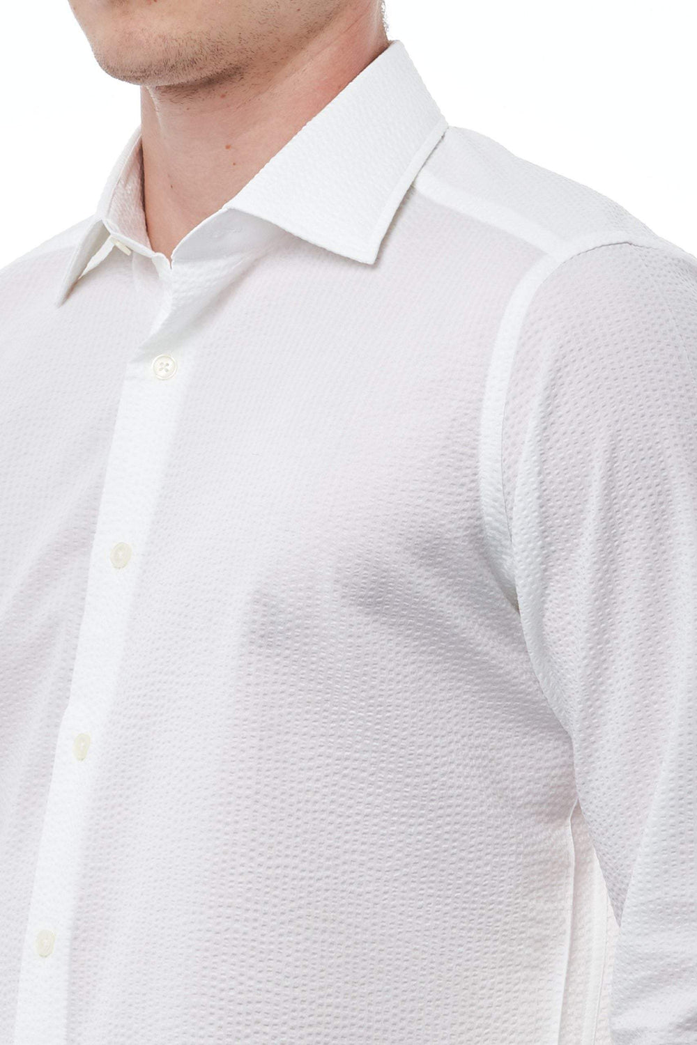 Bagutta White Cotton Shirt #men, Bagutta, feed-1, IT46 | S, Shirts - Men - Clothing, White at SEYMAYKA