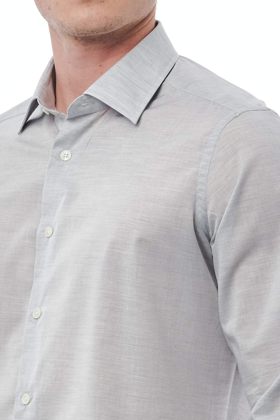 Bagutta Gray Cotton Shirt #men, Bagutta, feed-1, Gray, IT38 | XS, IT39 | S, IT40 | M, IT41 | L, IT42 | XL, IT43 | 2XL, IT44 | 3XL, IT45 | 4XL, Shirts - Men - Clothing at SEYMAYKA