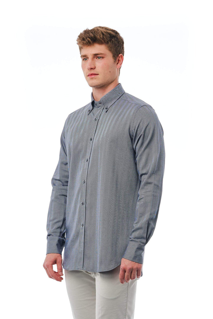 Bagutta Blue Cotton Shirt #men, Bagutta, Blue, feed-1, IT40 | M, IT41 | L, IT42 | XL, IT43 | 2XL, IT44 | 3XL, Shirts - Men - Clothing at SEYMAYKA