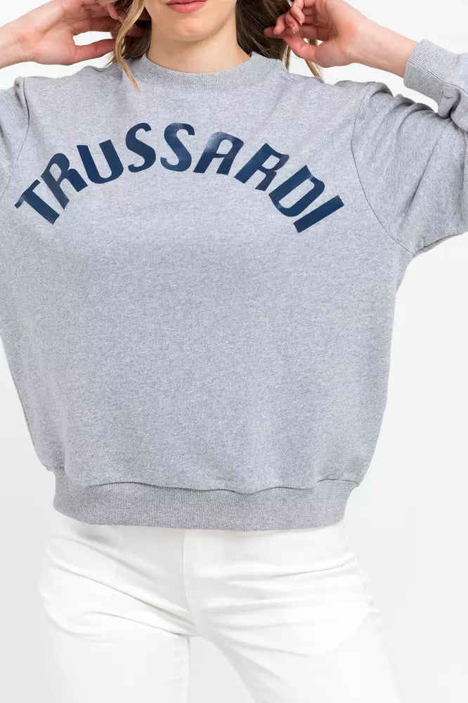 Trussardi Gray Cotton Sweater
