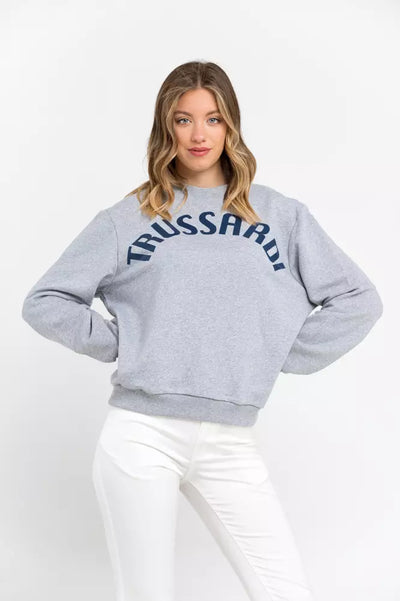 Trussardi Gray Cotton Sweater