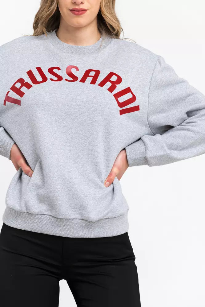 Trussardi Gray Cotton Sweater