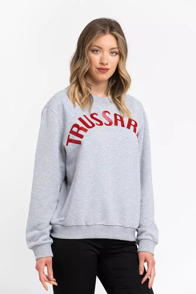 Trussardi Gray Cotton Sweater