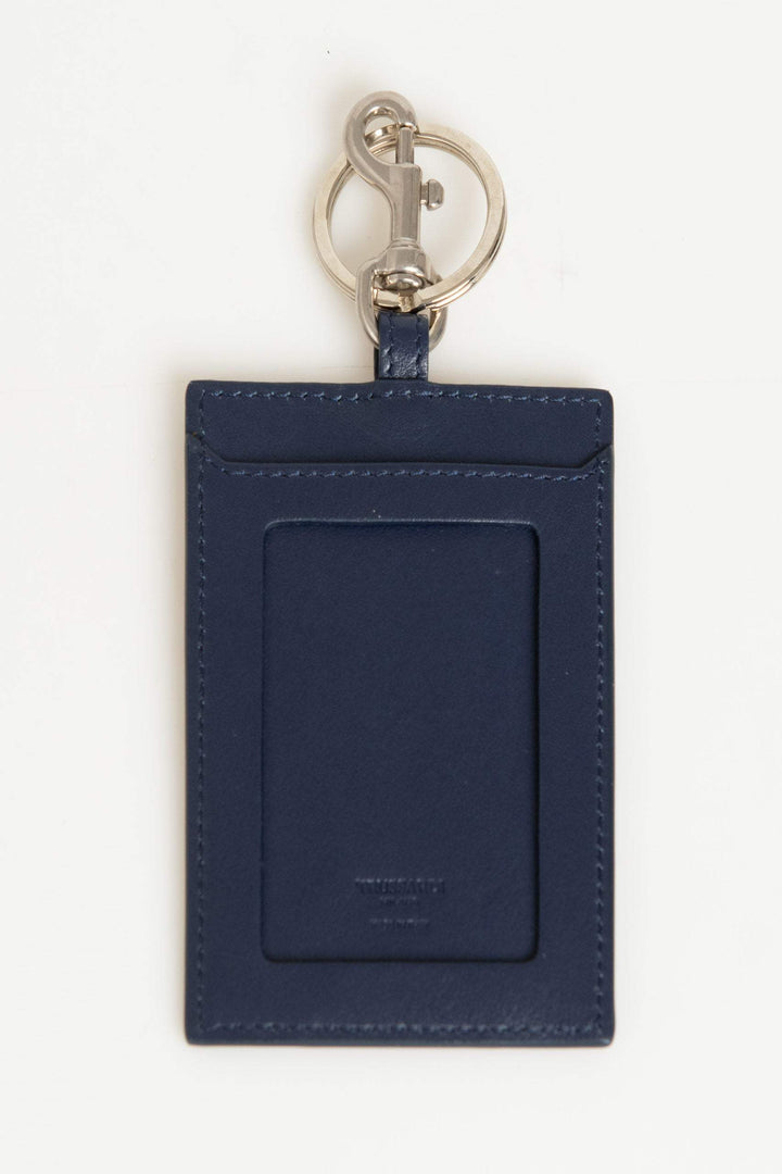 Trussardi Blue Leather Keychain #men, Blue, feed-1, Keychains - Men - Accessories, Trussardi at SEYMAYKA