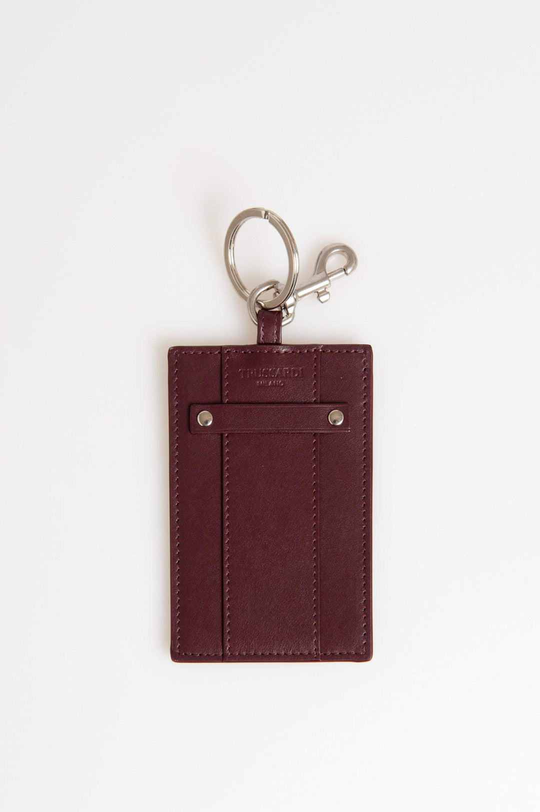 Trussardi Brown Leather Keychain #men, Brown, feed-1, Keychains - Men - Accessories, Trussardi at SEYMAYKA