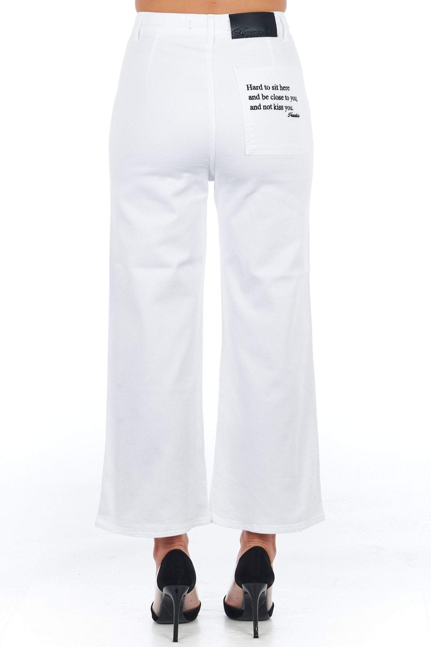 Frankie Morello high waisted multipockets Jeans & Pant #women, feed-agegroup-adult, feed-color-White, feed-gender-female, Frankie Morello, IT40 | XS, IT42 | S, IT44 | M, Jeans & Pants - Women - Clothing, White at SEYMAYKA