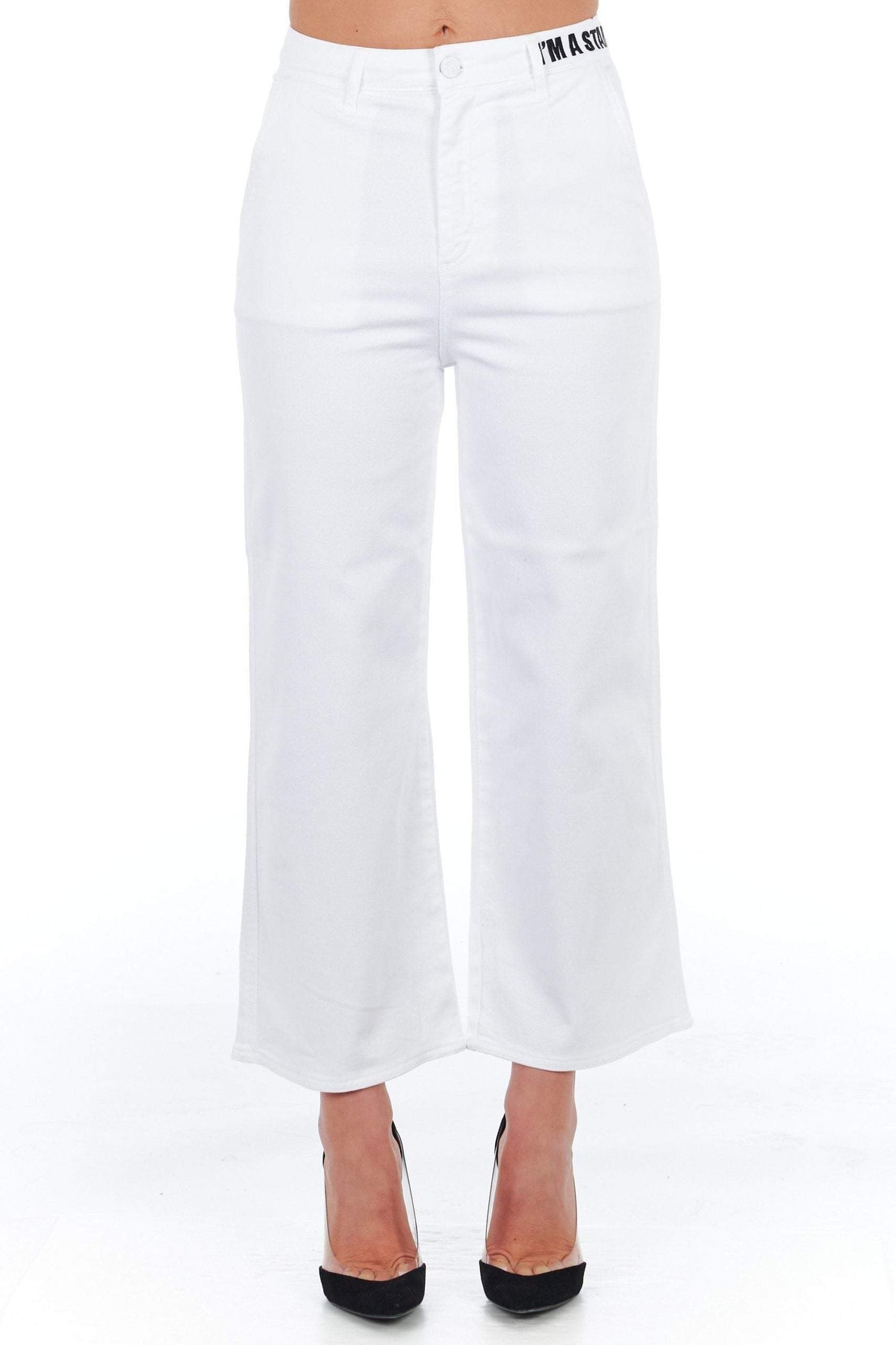 Frankie Morello high waisted multipockets Jeans & Pant #women, feed-agegroup-adult, feed-color-White, feed-gender-female, Frankie Morello, IT40 | XS, IT42 | S, IT44 | M, Jeans & Pants - Women - Clothing, White at SEYMAYKA