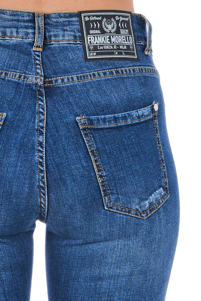 Frankie Morello Blue Jeans & Pant Blue, feed-1, Frankie Morello, Jeans & Pants - Women - Clothing, W26 | IT40, W27 | IT41, W28 | IT42, W29 | IT43, W30 | IT44 at SEYMAYKA