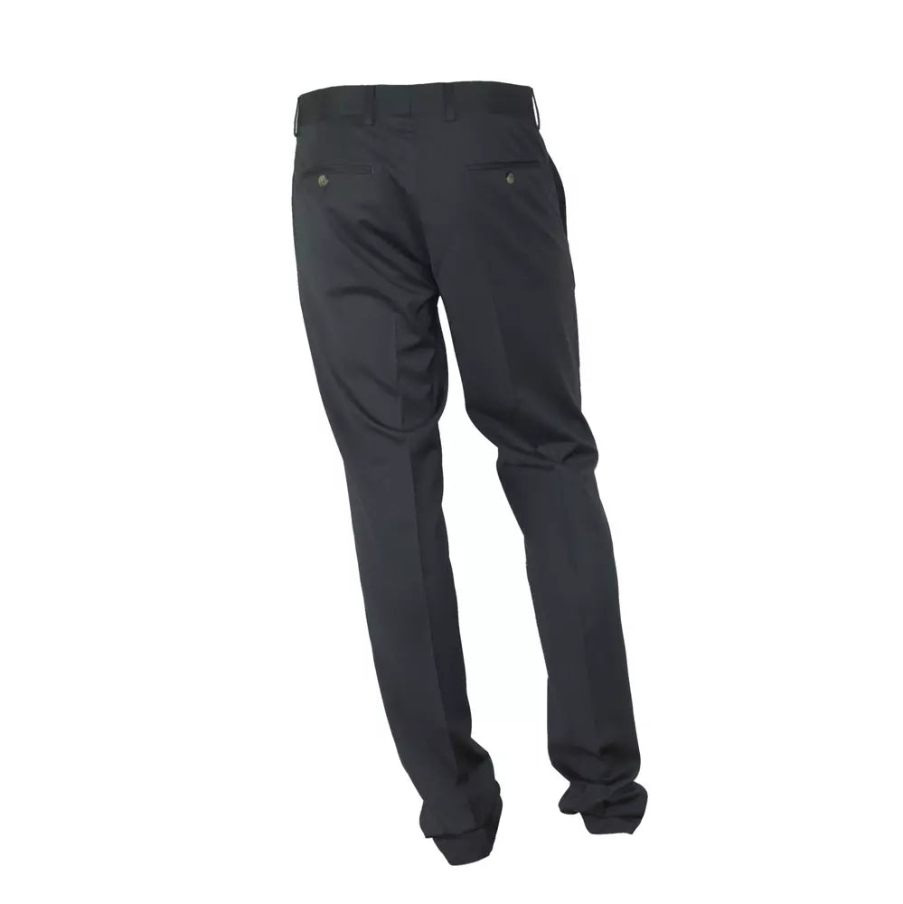 Made in Italy Gray Polyester Trousers