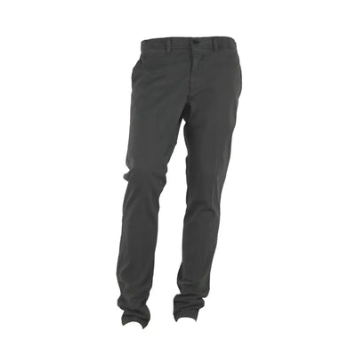 Made in Italy Gray Cotton Trousers