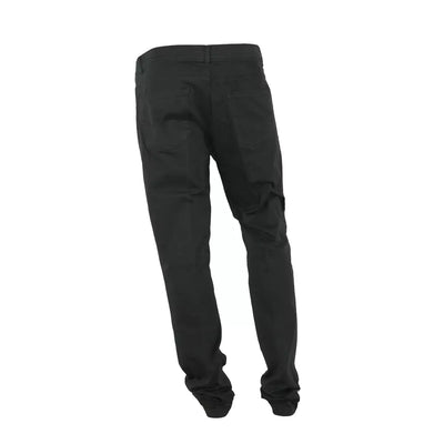 Made in Italy Black Cotton Trousers