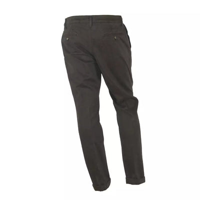 Made in Italy Brown Cotton Trousers