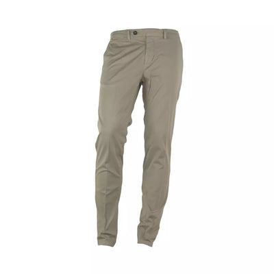 Made in Italy Beige Cotton Trousers