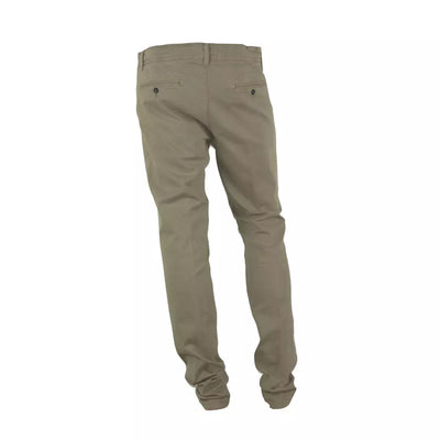 Made in Italy Beige Cotton Trousers