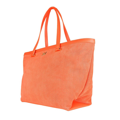 Cavalli Class little perforated squares texture ziped Handbag #women, Arancione, Cavalli Class, feed-agegroup-adult, feed-color-orange, feed-gender-female, Handbags - Women - Bags at SEYMAYKA