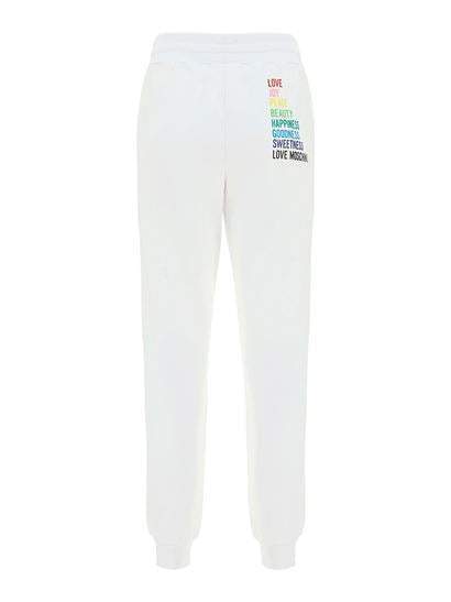 Love Moschino cotton  Jeans & Pant feed-agegroup-adult, feed-color-White, feed-gender-female, IT40|S, IT42|M, IT44|L, IT46 | L, IT48 | XL, Jeans & Pants - Women - Clothing, Love Moschino, White at SEYMAYKA