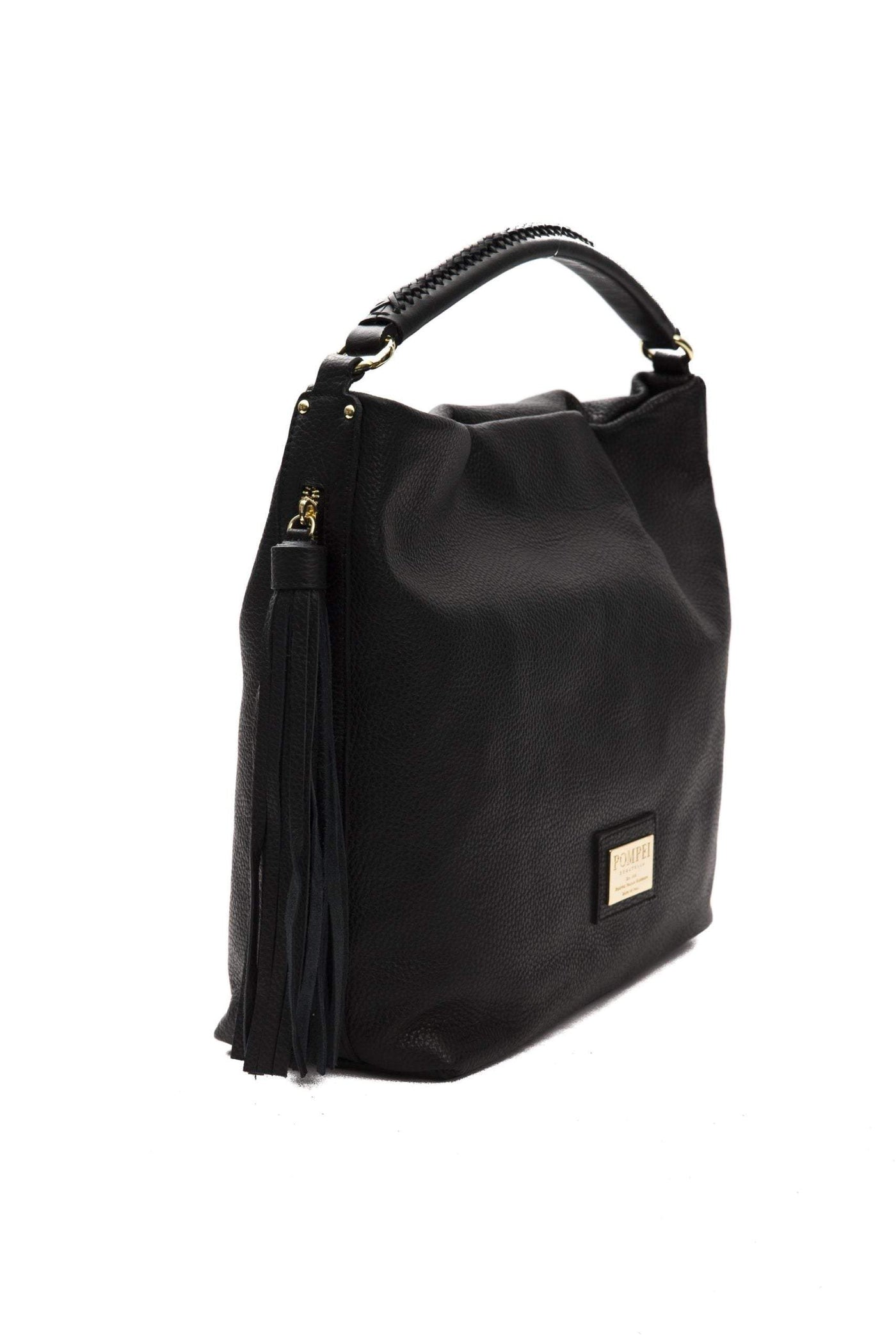Pompei Donatella Nero Black Shoulder Bag #women, Black, feed-color-Black, feed-gender-adult, feed-gender-female, Pompei Donatella, Shoulder Bags - Women - Bags at SEYMAYKA
