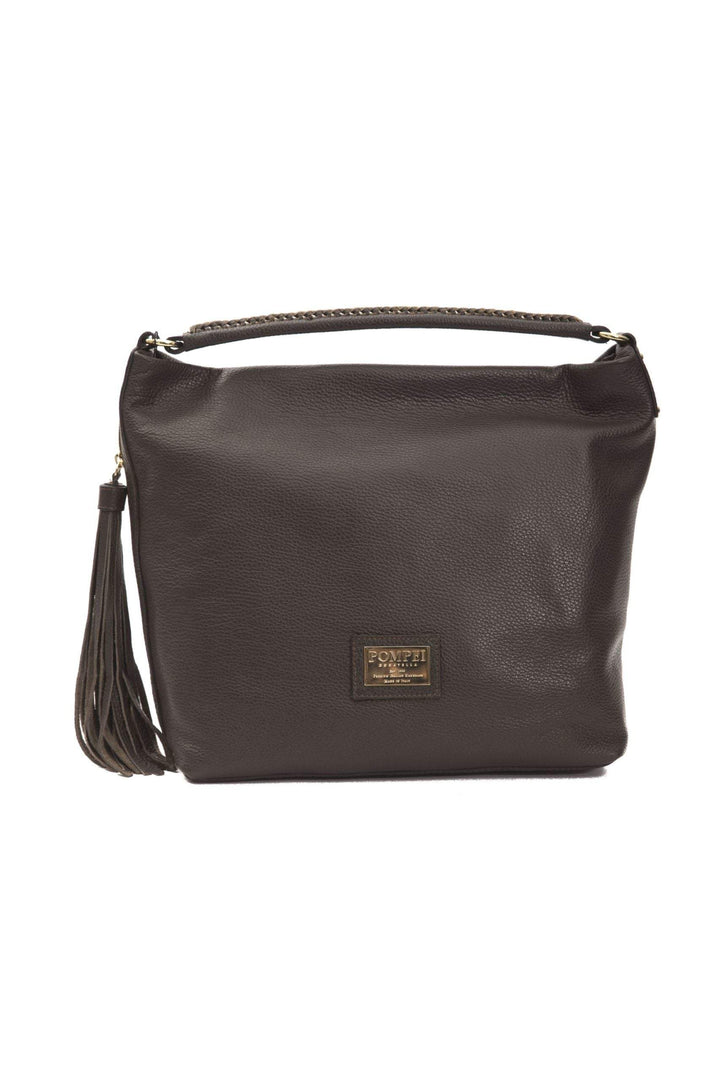 Pompei Donatella Brown Leather Shoulder Bag Brown, feed-1, Pompei Donatella, Shoulder Bags - Women - Bags at SEYMAYKA