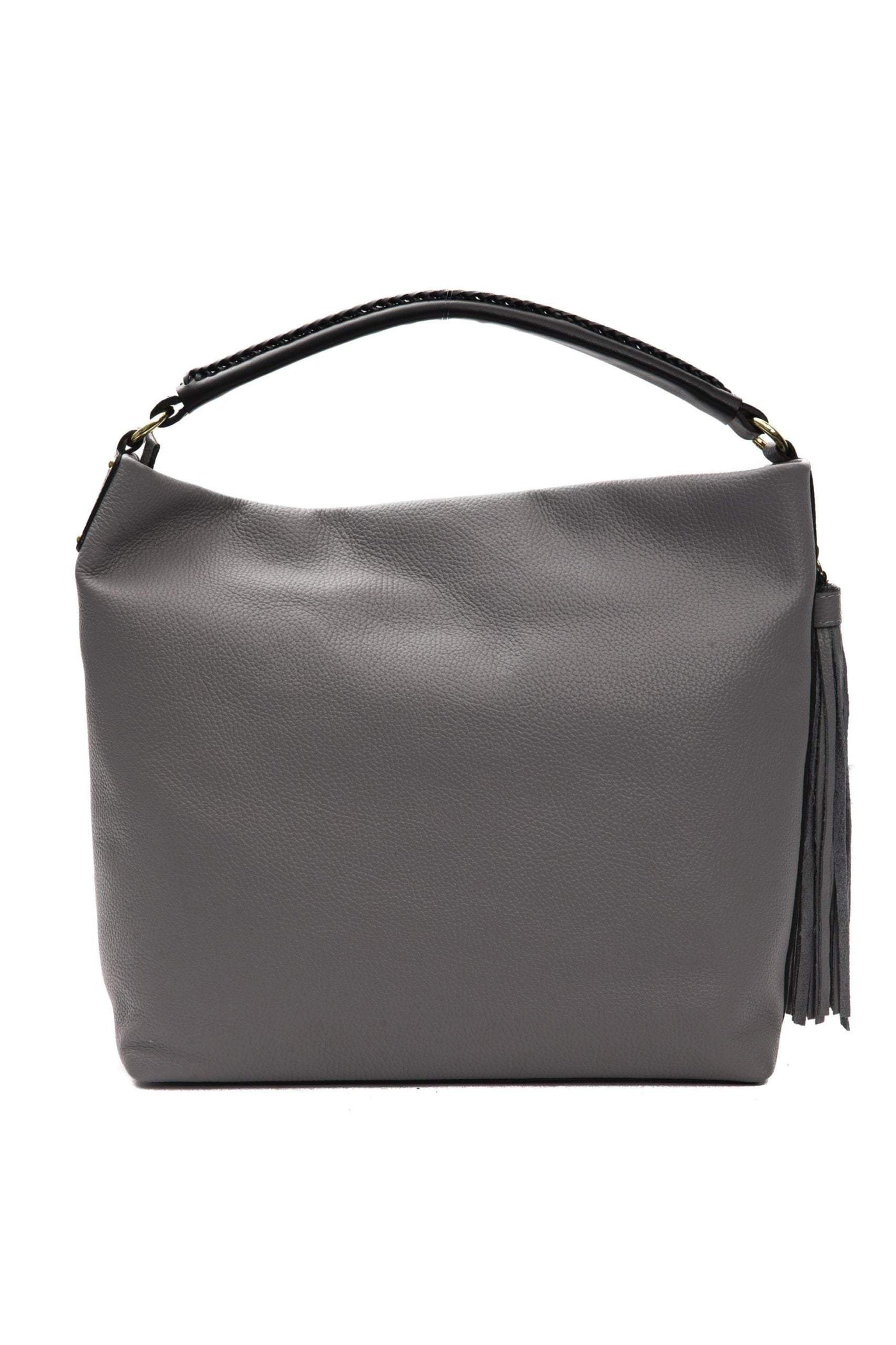 Pompei Donatella Gray Leather Shoulder Bag feed-1, Gray, Pompei Donatella, Shoulder Bags - Women - Bags at SEYMAYKA