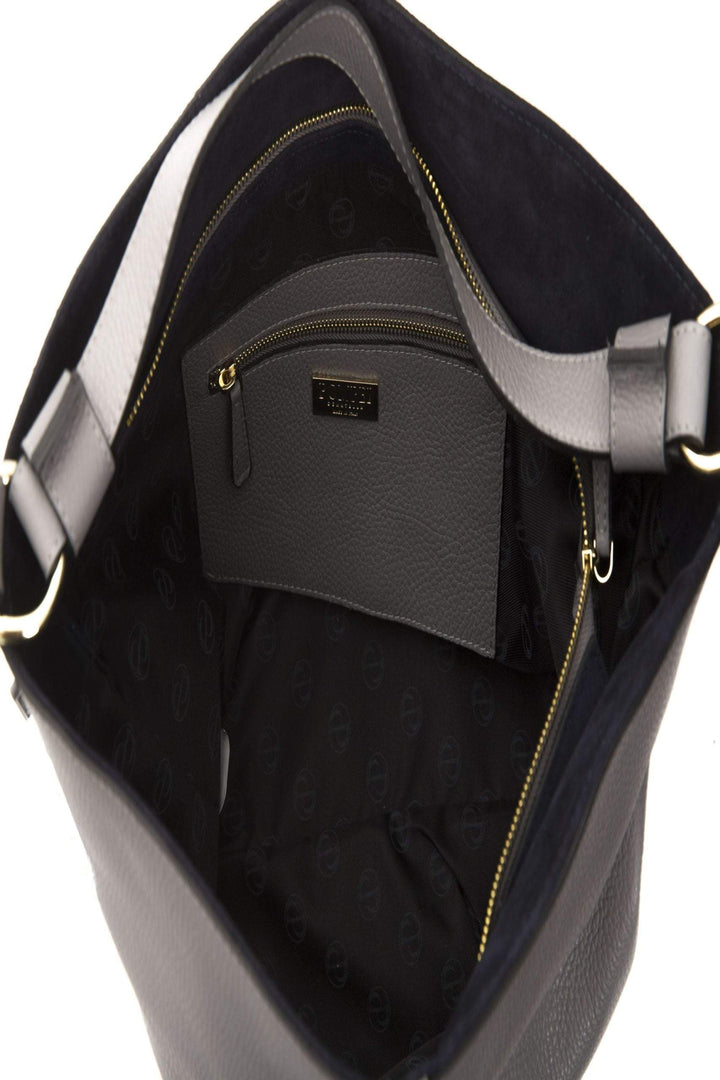 Pompei Donatella Gray Leather Shoulder Bag feed-1, Gray, Pompei Donatella, Shoulder Bags - Women - Bags at SEYMAYKA