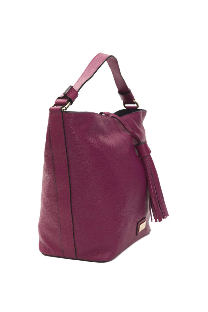 Pompei Donatella Burgundy Leather Shoulder Bag Burgundy, feed-1, Pompei Donatella, Shoulder Bags - Women - Bags at SEYMAYKA