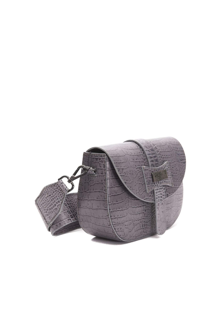 Pompei Donatella Gray Leather Crossbody Bag Crossbody Bags - Women - Bags, feed-1, Gray, Pompei Donatella at SEYMAYKA