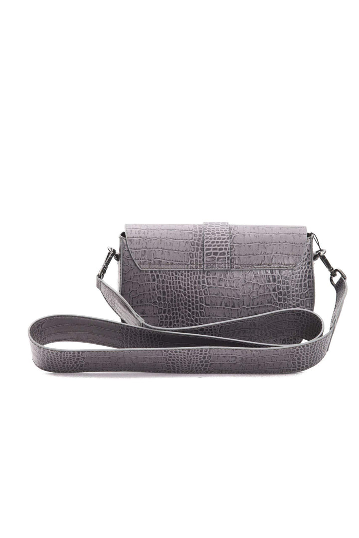 Pompei Donatella Gray Leather Crossbody Bag Crossbody Bags - Women - Bags, feed-1, Gray, Pompei Donatella at SEYMAYKA