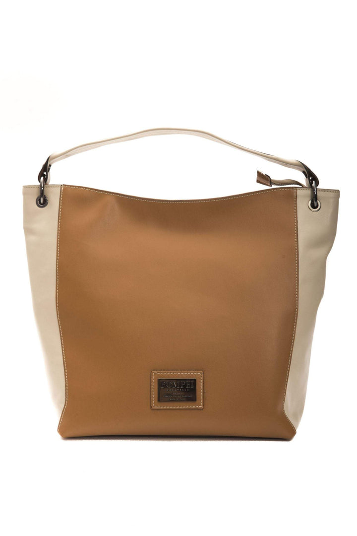 Pompei Donatella Brown Leather Shoulder Bag Brown, feed-1, Pompei Donatella, Shoulder Bags - Women - Bags at SEYMAYKA