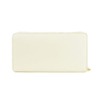 White Calf Leather Zip Closure Wallet #women, Bianco, Cavalli Class, feed-agegroup-adult, feed-gender-female, Wallets - Women - Bags at SEYMAYKA