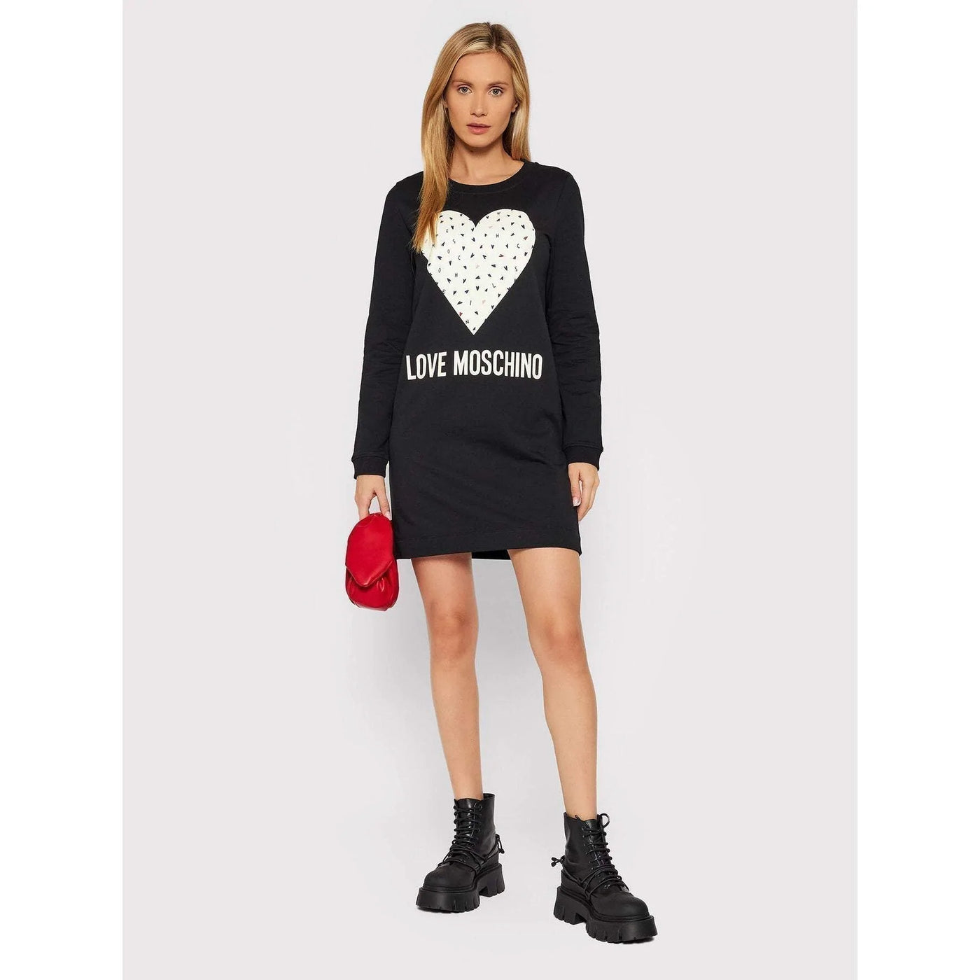 Love Moschino brand design Dress #women, Black, Dresses - Women - Clothing, feed-agegroup-adult, feed-color-Black, feed-gender-female, IT40|S, IT42|M, IT44|L, IT46 | L, Love Moschino at SEYMAYKA