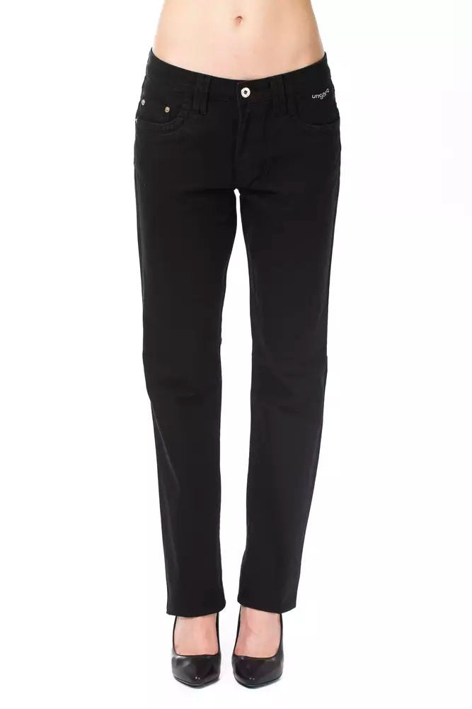 Ungaro Fever Black Cotton Jeans & Pant