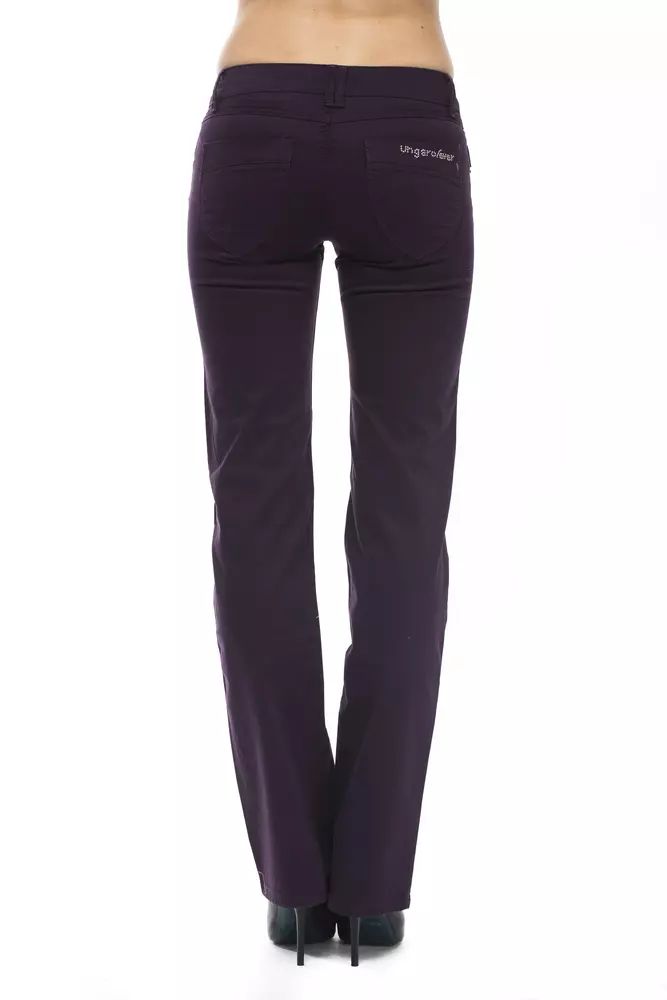Ungaro Fever Purple Cotton Jeans & Pant