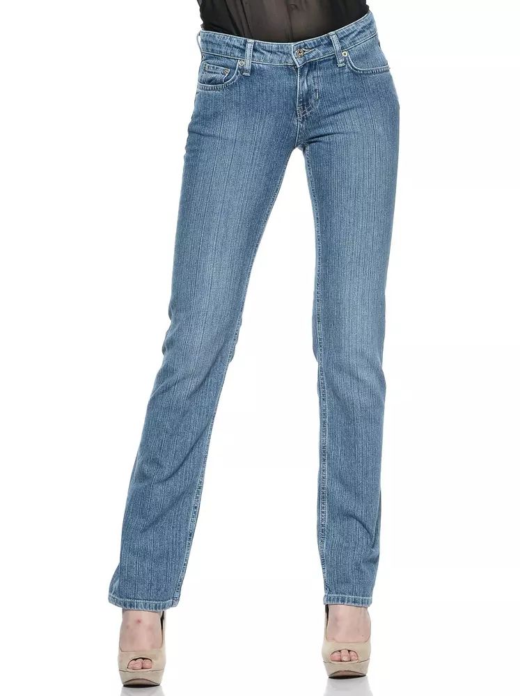 Ungaro Fever Light Blue Cotton Jeans & Pant